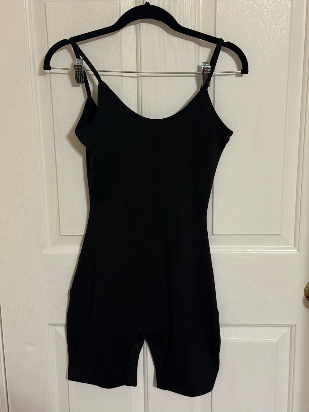 Women's Black Stretch Tank Bodysuit Romper